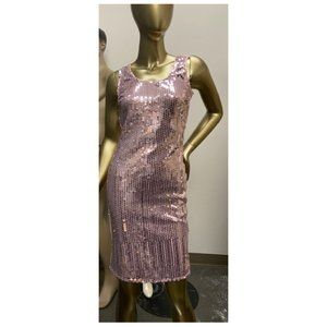 LA GLO: Pink, Size S, Low back, scoop neck, Sequin Dress